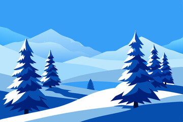 Fototapeta premium winter forest landscape