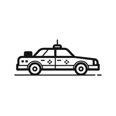 police car vector illustration with transparent background