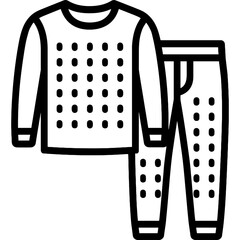 Vector icon of thermal underwear set