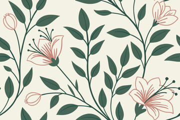 Fototapeta premium seamless floral pattern