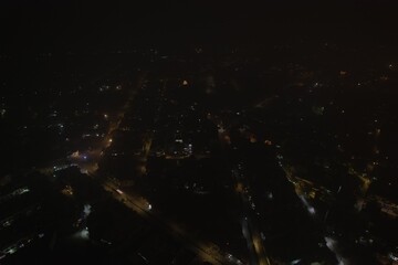 night traffic in city