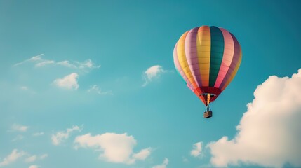Dreamy Candy-Colored Hot Air Balloon: A Whimsical Soar Through Pastel Skies & Sugar-Coated Dreams — Embrace a Magical Flight Over Rainbow-Hued Landscapes, Where Fluffy Clouds Meet Swirling Cotton Cand