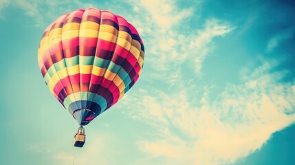 Dreamy Candy-Colored Hot Air Balloon: A Whimsical Soar Through Pastel Skies & Sugar-Coated Dreams — Embrace a Magical Flight Over Rainbow-Hued Landscapes, Where Fluffy Clouds Meet Swirling Cotton Cand