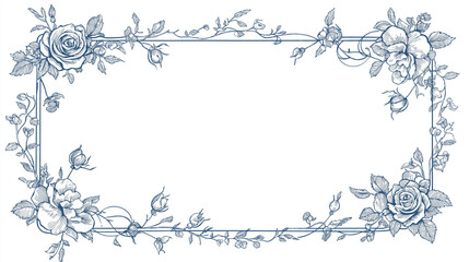 Floral Motifs and Vines line frame background 2025