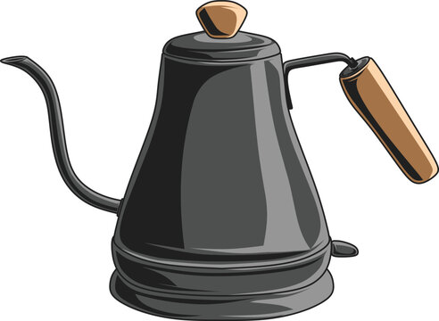 full color ghooseneck kettel vector