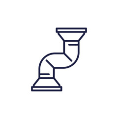 air duct line icon on white