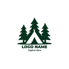 Adventure badge, hiking logo, forest icon, mountain trekking design, camping symbol for eco trip visuals, outdoor merchandise, and nature illustration projects