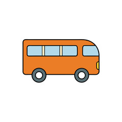 bus icon isolated on white
