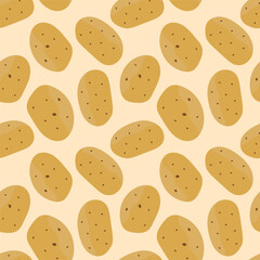 vector potato seamless pattern background design
