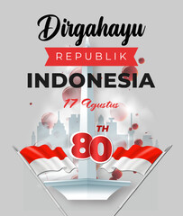 Gradient illustration for indonesia independence day celebration