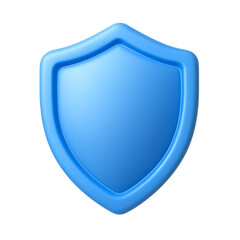 Glossy Blue Shield Security Icon
