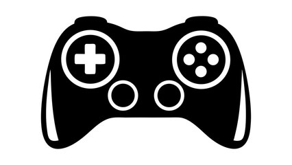 A white video game controller isolated for fun and leisure game controller silhouette © Sharif