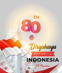 Gradient illustration for indonesia independence day celebration