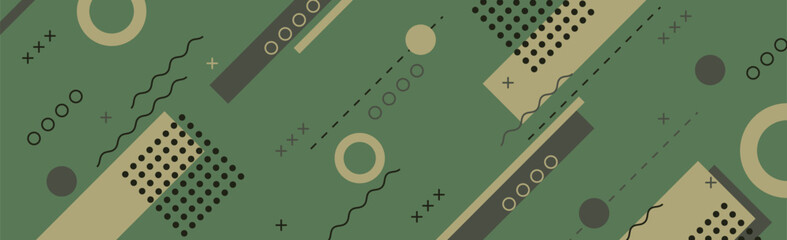 Fototapeta premium Abstract background khaki different geometric shapes - Vector illustration