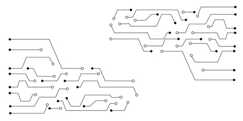 Abstract technology background with circuit board. Microelectronics circuits board semiconductor