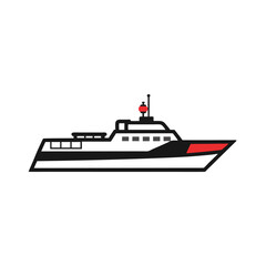 Fototapeta premium cruise ship vector illustration with transparent background