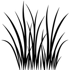 Grass Field Vector | Generative AI Art | Linocut Silhouette Design