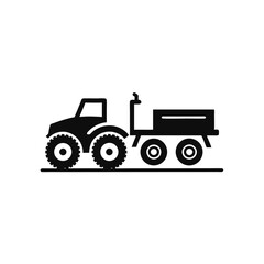 tractor vector illustration with transparent background
