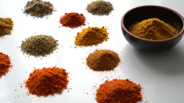 Vibrant Collection of Aromatic Spices and Herbs