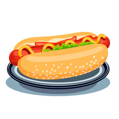 hot dog sausage in a bun