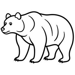 Grizzly Graph line art vector 