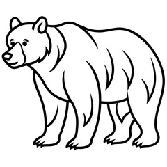 Grizzly Graph line art vector 