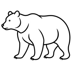 Grizzly Graph line art vector 