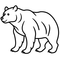 Grizzly Graph line art vector 