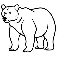 Obraz premium Grizzly Graph line art vector 