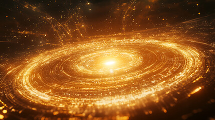Golden Spiral Galaxy: A Radiant Cosmic Phenomenon