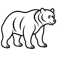Grizzly Graph line art vector 