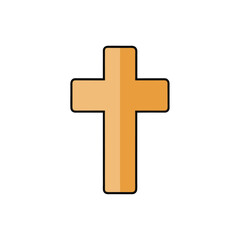 Obraz premium cross on a white