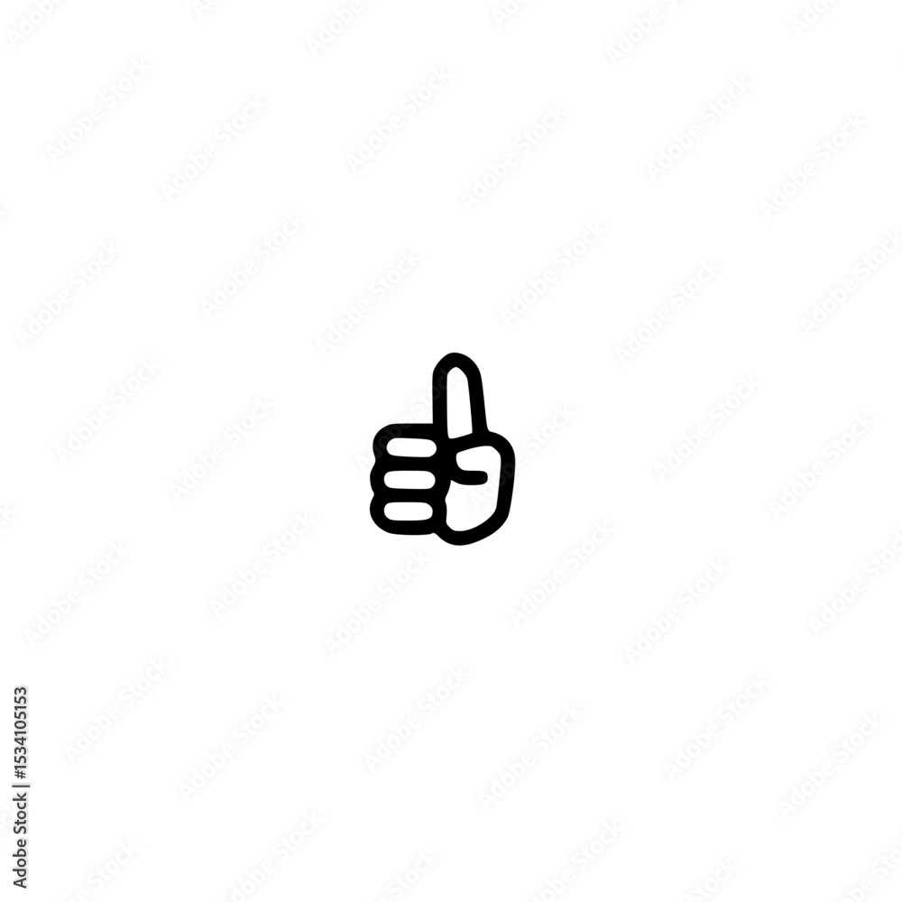 Poster index finger pointing icon representing gesture