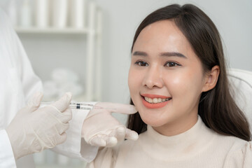 Cosmetic surgery, skin whitening injection, filler injection, Skin reface, beautiful Asian girls...