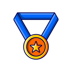 medal vector icon illustration isolated on white background