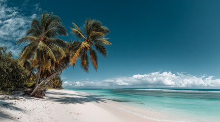 Obraz premium tropical beach with palm trees