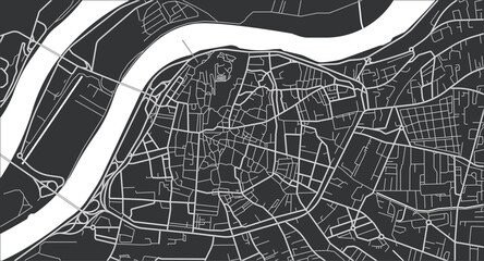 Layered editable vector illustration outline of Avignon,France.