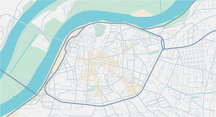 Layered editable vector illustration outline of Avignon,France.