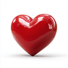 Fototapeta premium red heart isolated on white