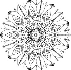 Hand Drawn Floral Mandala