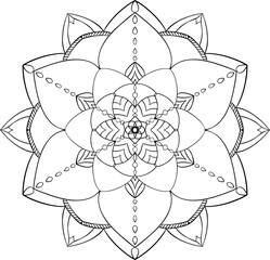 Blossom Mandala Shape Abstract Background
