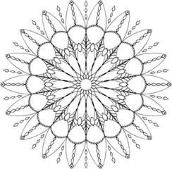Mandala with floral ornament pattern