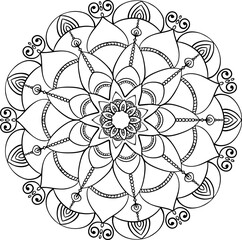 Mandala Pattern Stencil doodles sketch