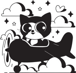 cat and mouse vector illustration