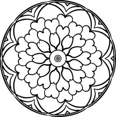 Mandala floral pattern ornament icon