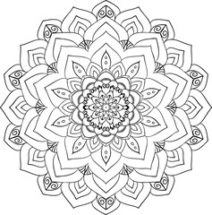 Mandala template for page decoration