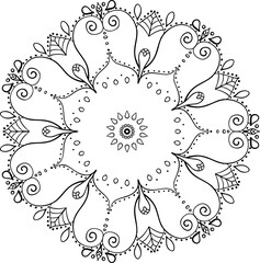 Mandala Flower Illustration