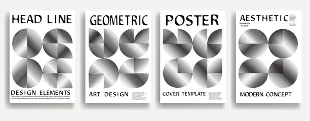 Modern posters . Vector design composition with various geometric shapes . Abstract contemporary art . Vector art ideal for media, ads, covers, brochures, banners
