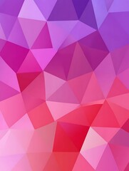 Obraz premium Abstract polygonal background with pink, purple, and red gradient tones