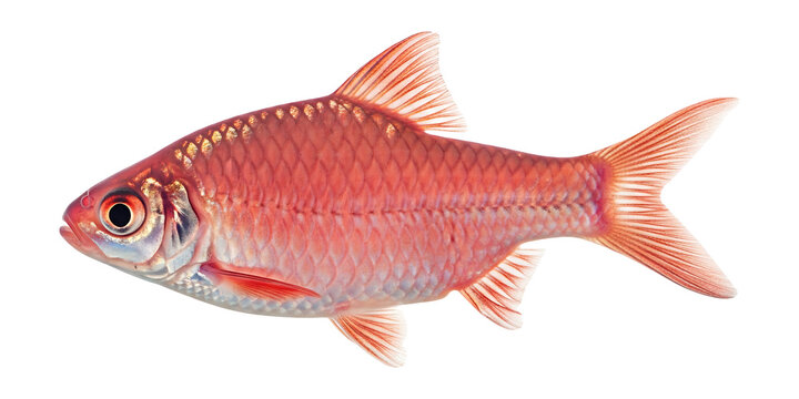 Rosy barb fish pet care guide aquarium fish species freshwater fish tank setup and maintenance tips on transparent background